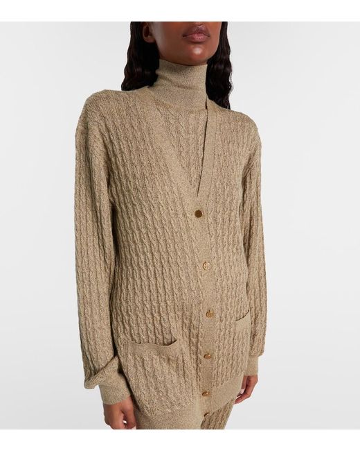 Loro Piana Natural Bihar Cable-Knit Cardigan