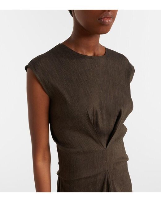 Proenza Schouler Black Label Miranda Linen-Blend Midi Dress