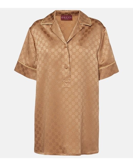 Gucci Brown Monogram Shirt