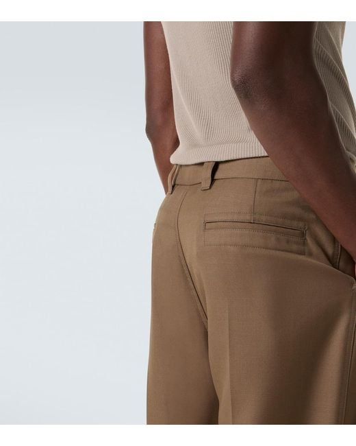 Lemaire Gerade Hose Aus Twill in Brown für Herren