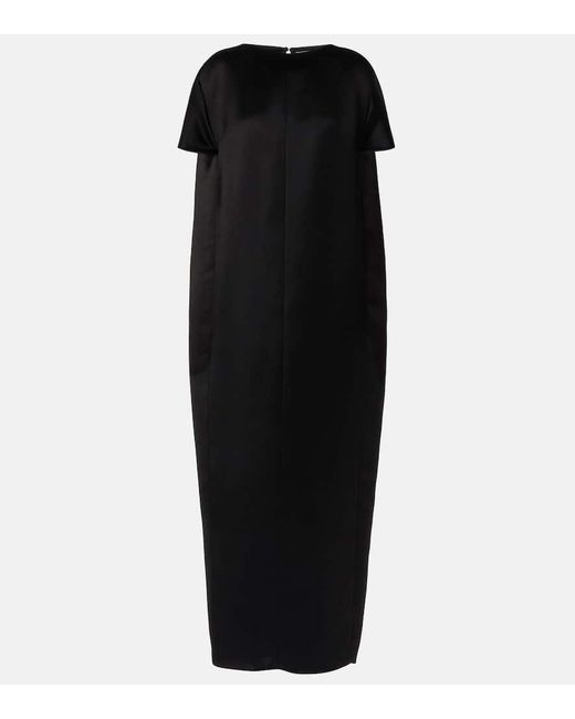 Khaite Black Maxikleid Webster Aus Satin