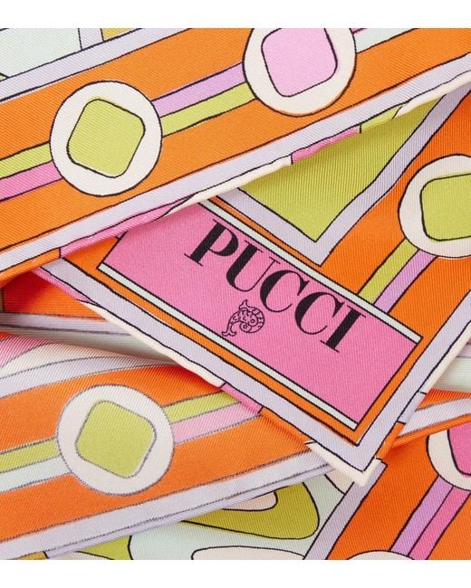 Emilio Pucci Multicolor Vivara Silk Twill Scarf