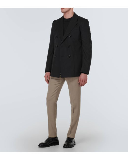 AMI Black Cropped Wool And Cashmere Sweater for men