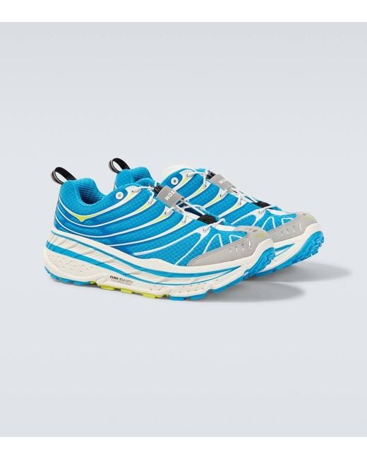 Hoka One One Blue Stinson Evo Og Mesh Running Shoes for men