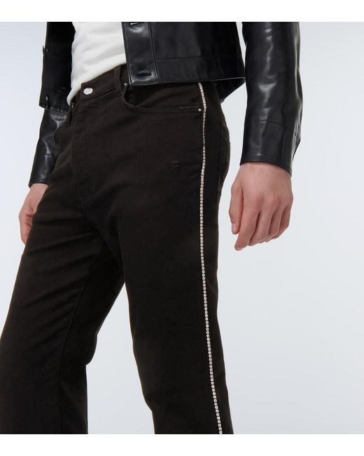 Amiri Black Embellished Bootcut Jeans for men