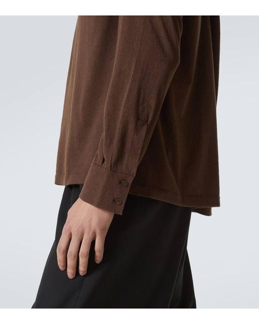 The Row Polohemd Stafford Aus Seide in Brown für Herren