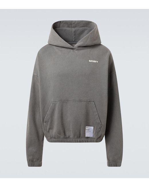 Satisfy Gray Softcell Cotton Hoodie for men