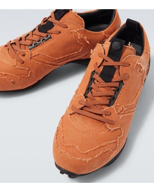 Kiko Kostadinov Brown Ostro Distressed Canvas Sneakers for men