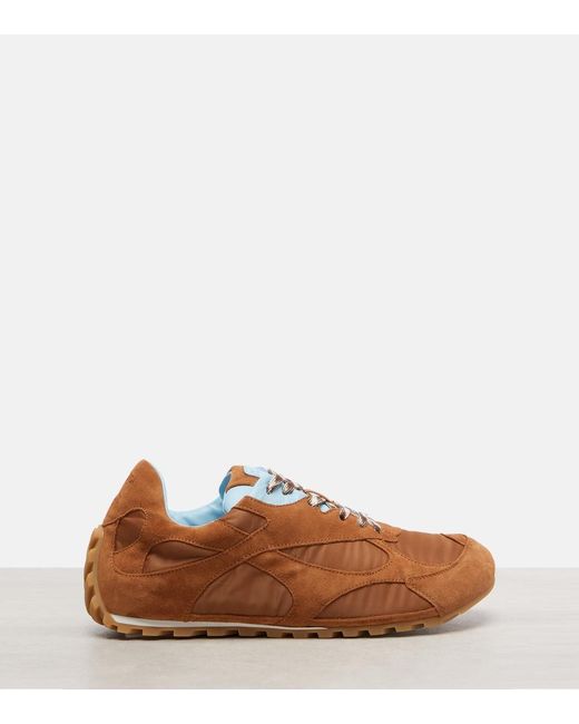 Bottega Veneta Brown Orbit Flash Suede Sneakers