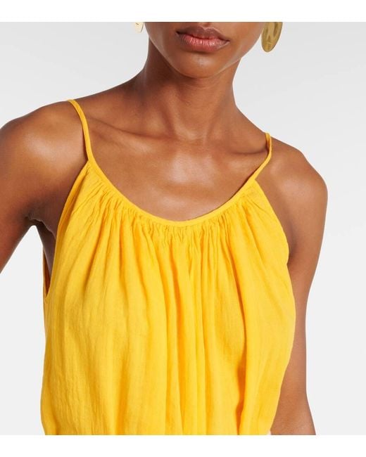Velvet Yellow Lorelei Cotton Maxi Dress