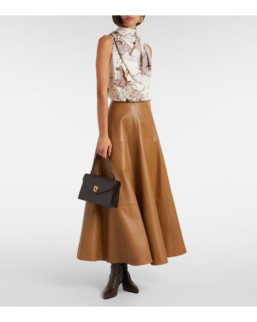 Altuzarra Natural Sleary Draped Silk Top