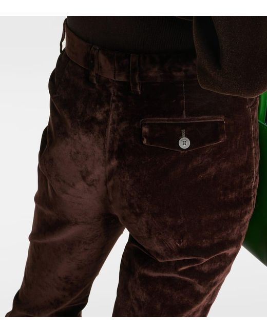 Pantaloni regular in misto cotone di Ferragamo in Black