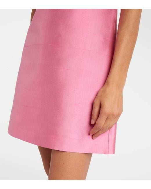 Valentino Pink Silk Shantung Minidress