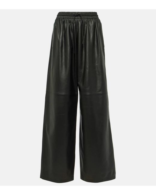 Pantalon ample en cuir Wardrobe NYC en coloris Black