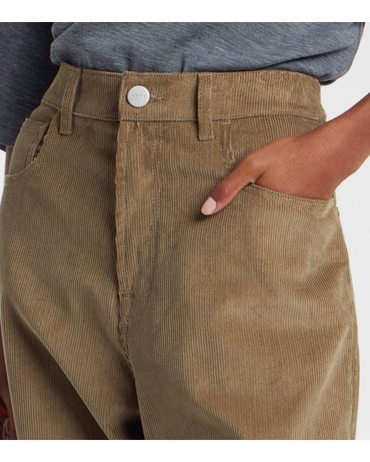 Pantalones Anchos De Pana De Algodon Rohe de color Natural