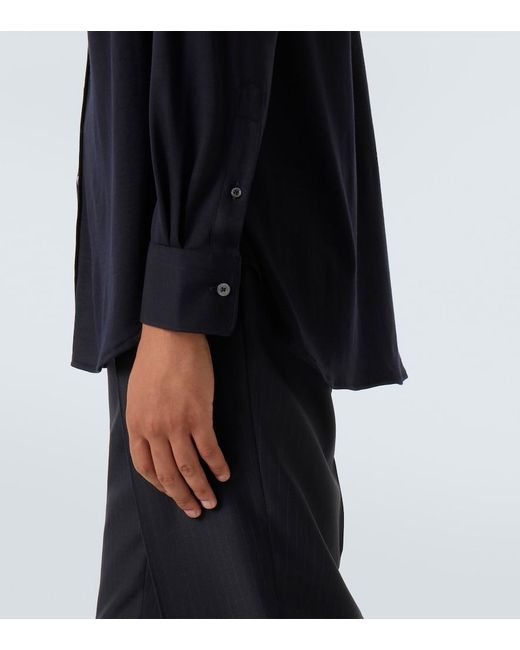 Canali Blue Wool Shirt for men