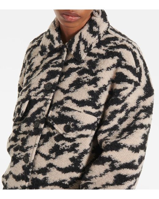 Isabel Marant Multicolor Ferida Printed Wool-Blend Jacket