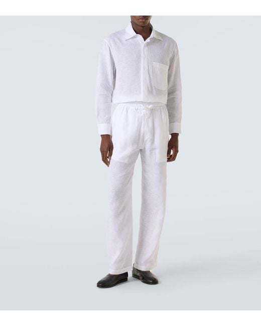 Saman Amel Weite Hose Aus Leinen in Natural für Herren