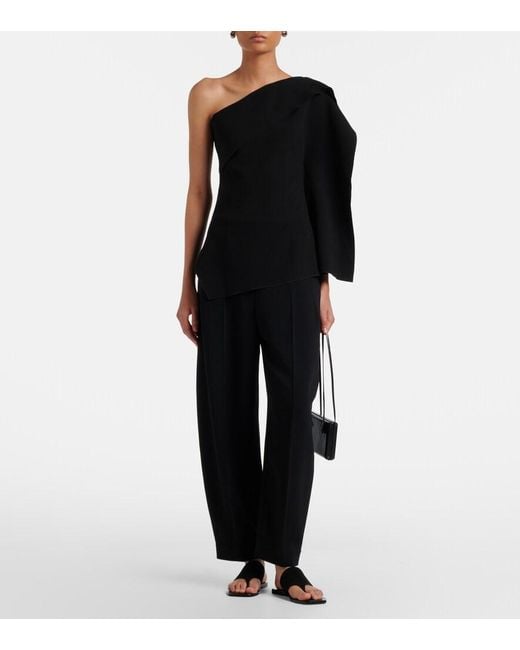FFORME Black Lavinia One-Shoulder Top