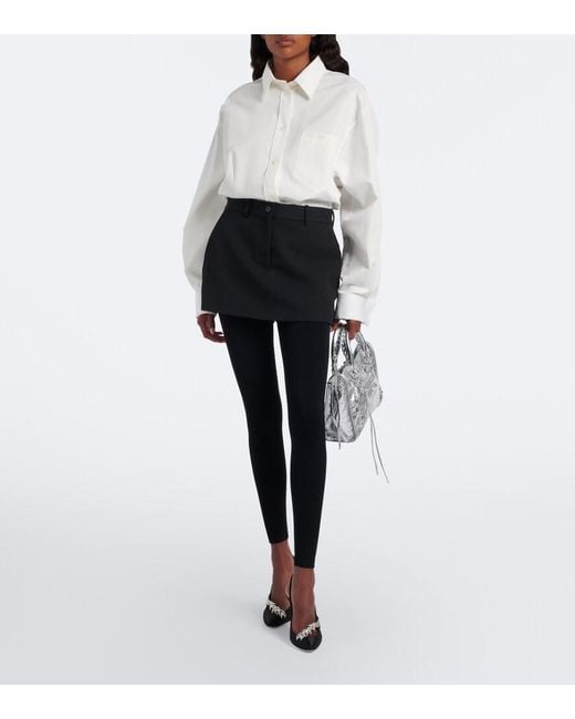 Balenciaga White Le City Small Metallic Leather Top-Handle Bag