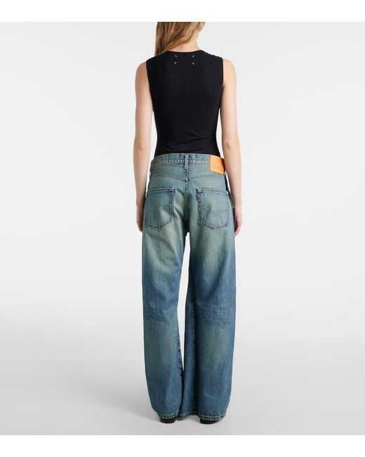 Jeans Rectos Asimetricos Junya Watanabe de color Blue