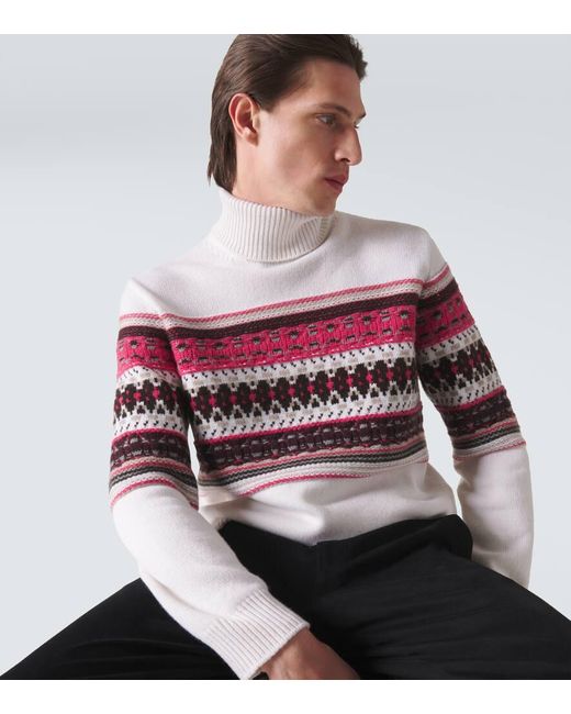 Zegna Rollkragenpullover Aus Kaschmir in Red für Herren