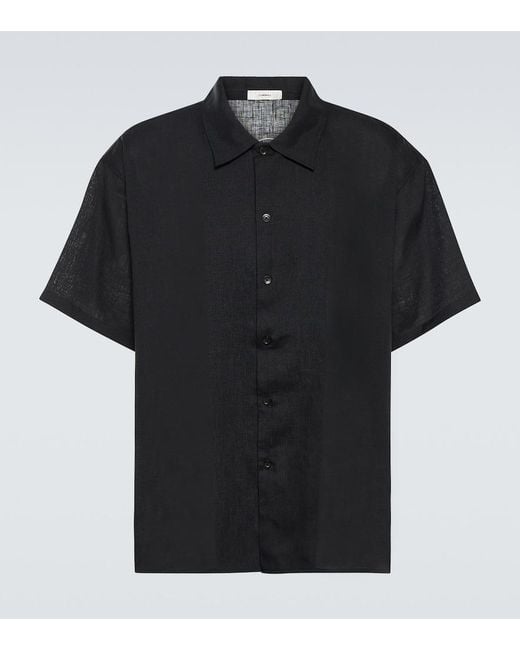 Commas Black Oversized Linen Shirt for men