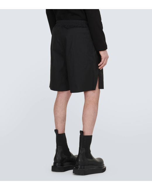 Rick Owens Black Cotton-blend Shorts for men