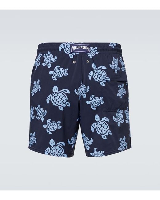 Vilebrequin Blue Printed Swim Trunks for men