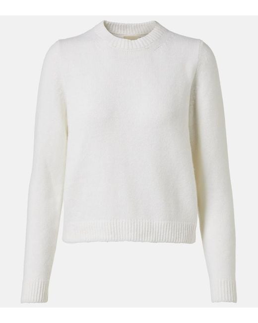 Khaite White Leta Cashmere Sweater