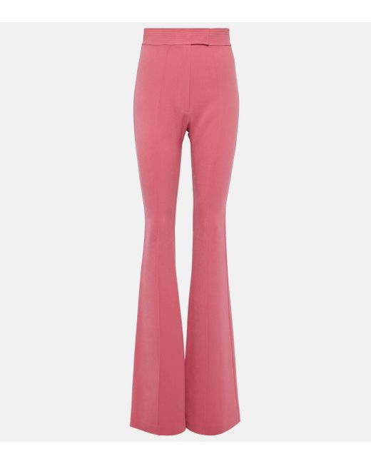 Alex Perry Pink High-rise Flared Pants