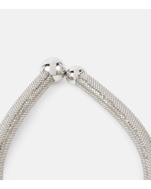 Rabanne White Pixel Chainmail Necklace