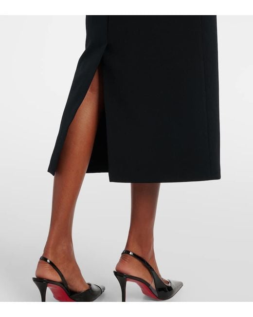 Safiyaa Black Verziertes Midikleid Reina