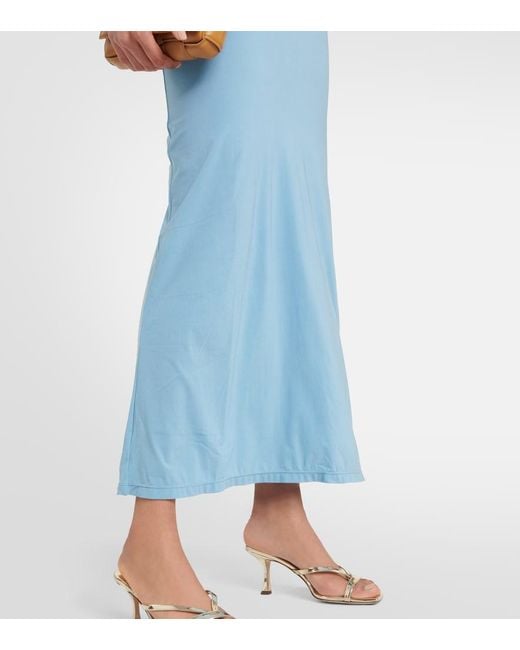 Christopher Esber Blue Bandeau Cutout Maxi Dress