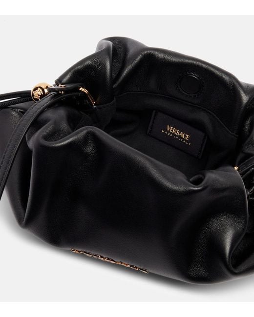 Versace Black Tag Mini Leather Tote Bag