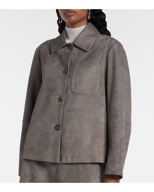 Max Mara Brown Suede Overshirt