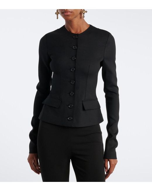 Dolce & Gabbana Black Wool-Blend Blazer