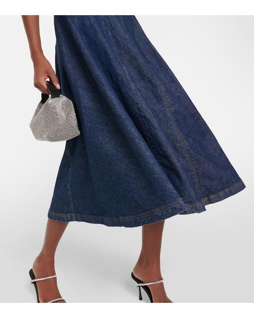 Abito midi Cici in denim di Jonathan Simkhai in Blue