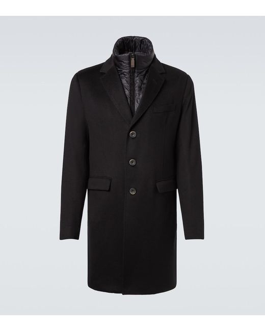 Herno Black Cashmere Coat for men