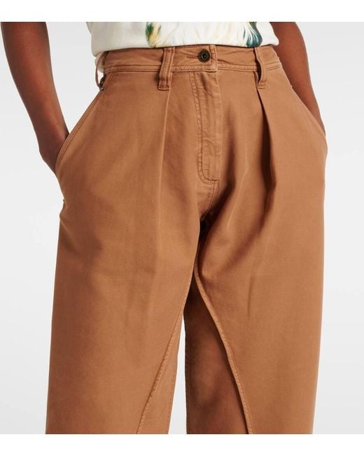 J.W. Anderson Brown Weite Hose Twisted Seam Aus Baumwolle