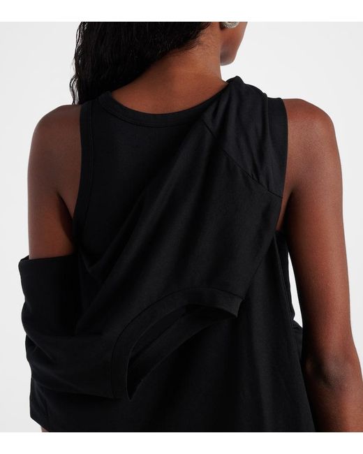 Vestido Largo De Jersey En Mezcla De Algodon Coperni de color Black