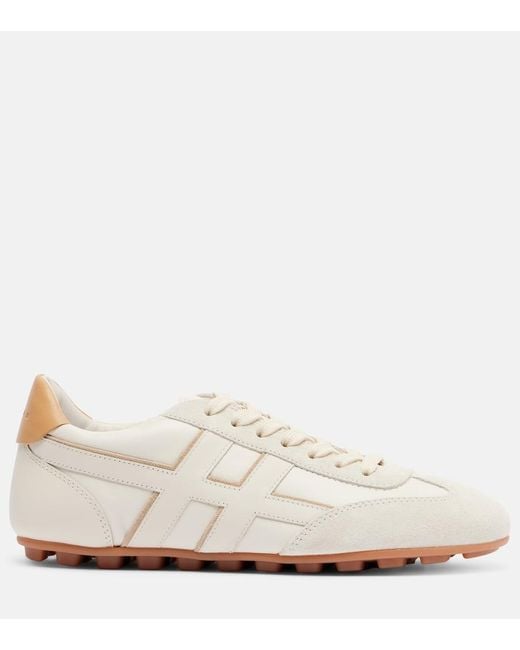 Hogan White Olympia Suede Sneakers