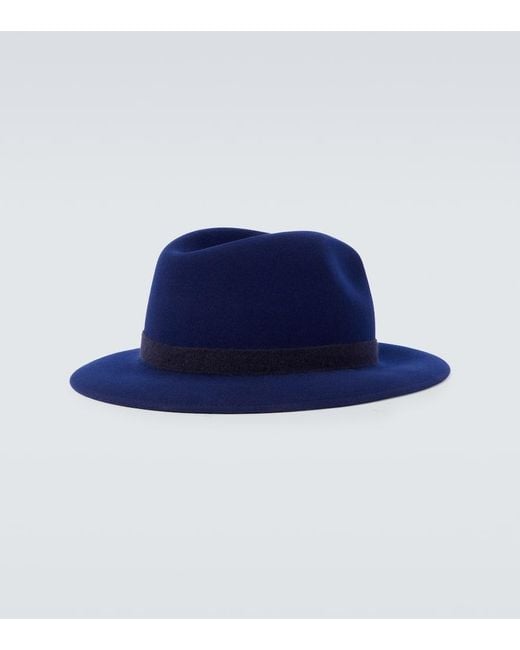 Borsalino Blue Jared Wool And Cashmere Felt Hat for men