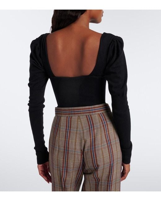Vivienne Westwood Black Bea Knitted Cotton And Cashmere Cardigan