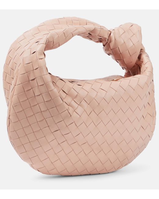 Bottega Veneta Pink Teen Jodie Leather Tote Bag