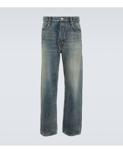 Balenciaga Blue Mid-rise Tapered Jeans for men