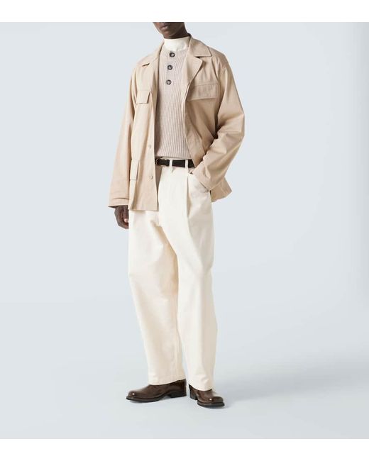 Allude Natural Wool And Cashmere Sweater for men