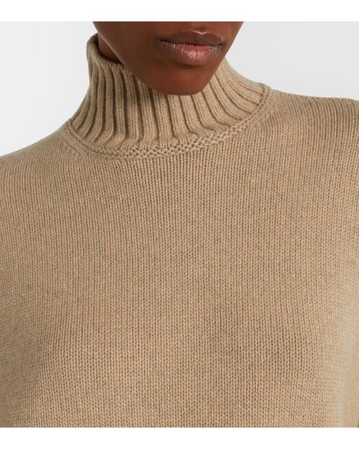 Loro Piana Natural Cashmere Turtleneck Sweater