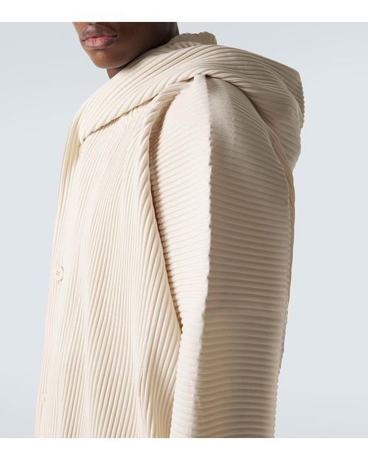Homme Plissé Issey Miyake Natural Monthly Colors: March Pleated Double-Breasted Cardigan for men