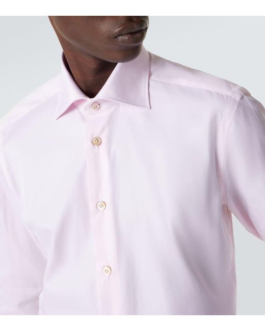 Kiton White Cotton Shirt for men